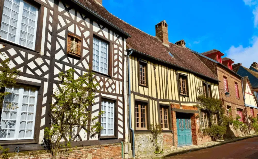 Old houses in the town of Gerberoy, Picardy